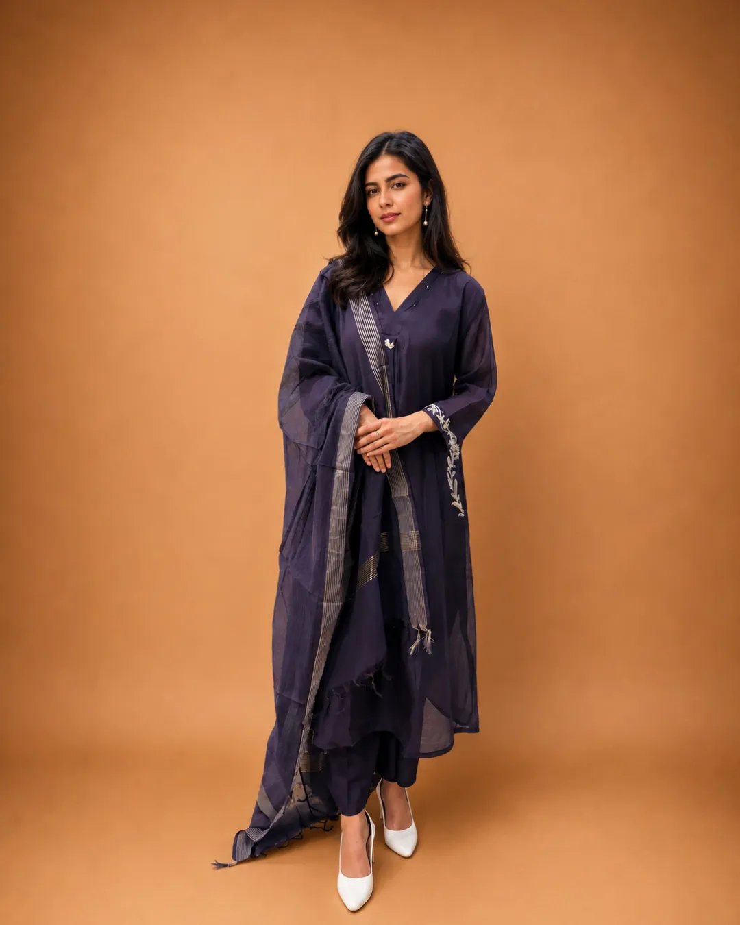 Plum Silk Suit Set - Image 2