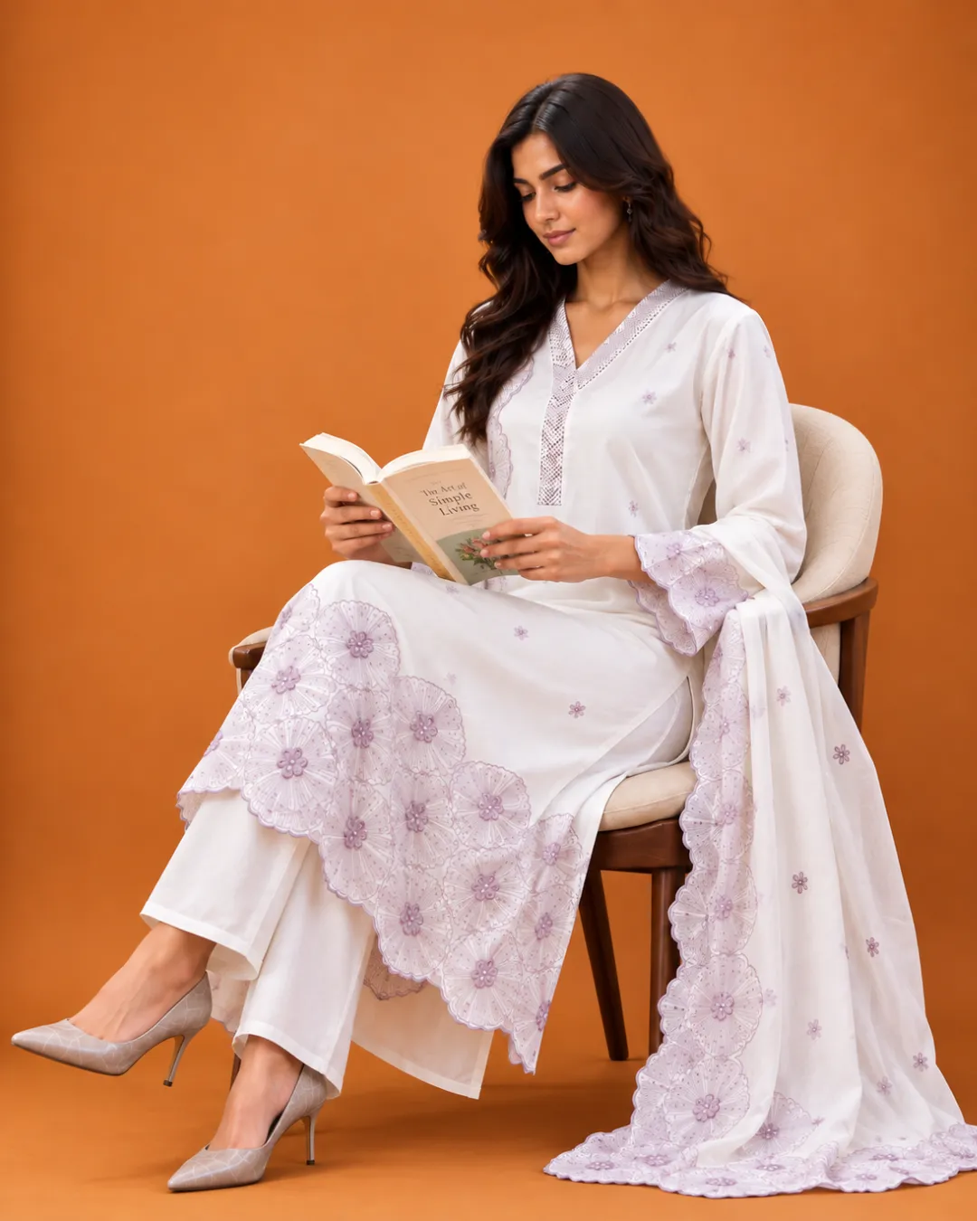 Floral Embroidery Suit Set - Image 5