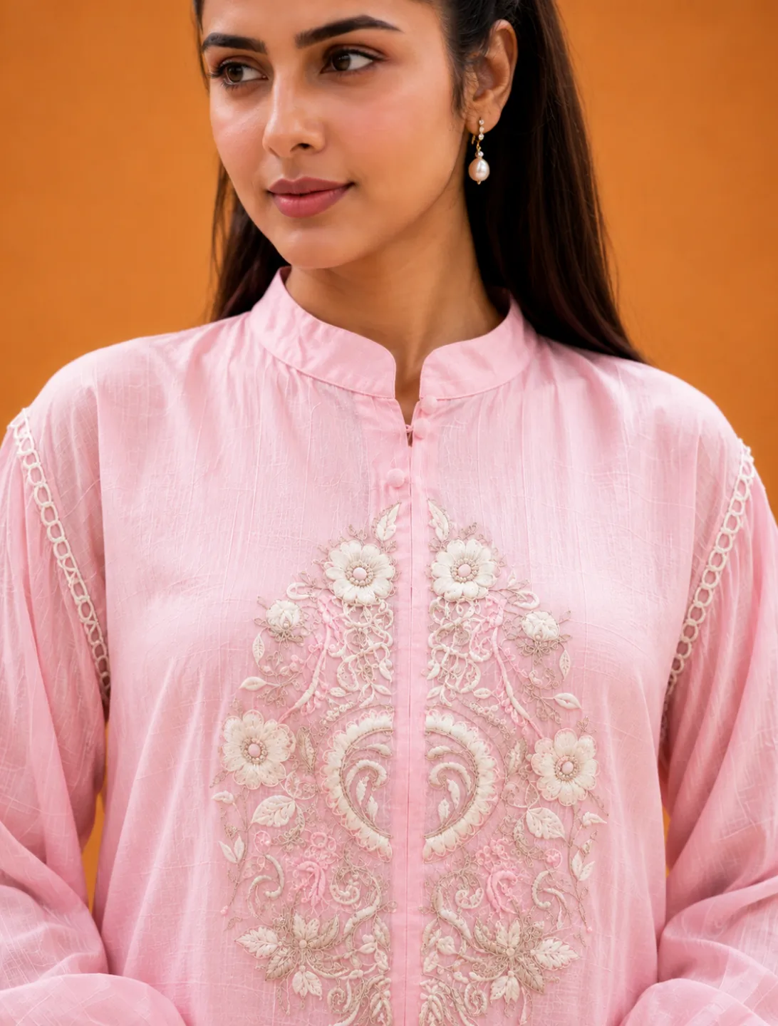 Baby Pink Embroidered Co-ord Set - Image 2