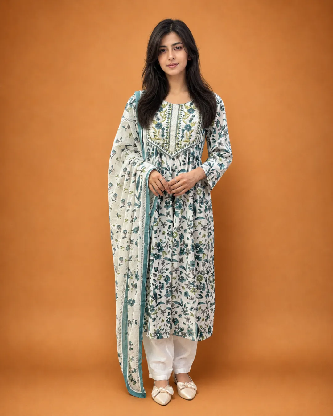 Printed Cotton Suit Set