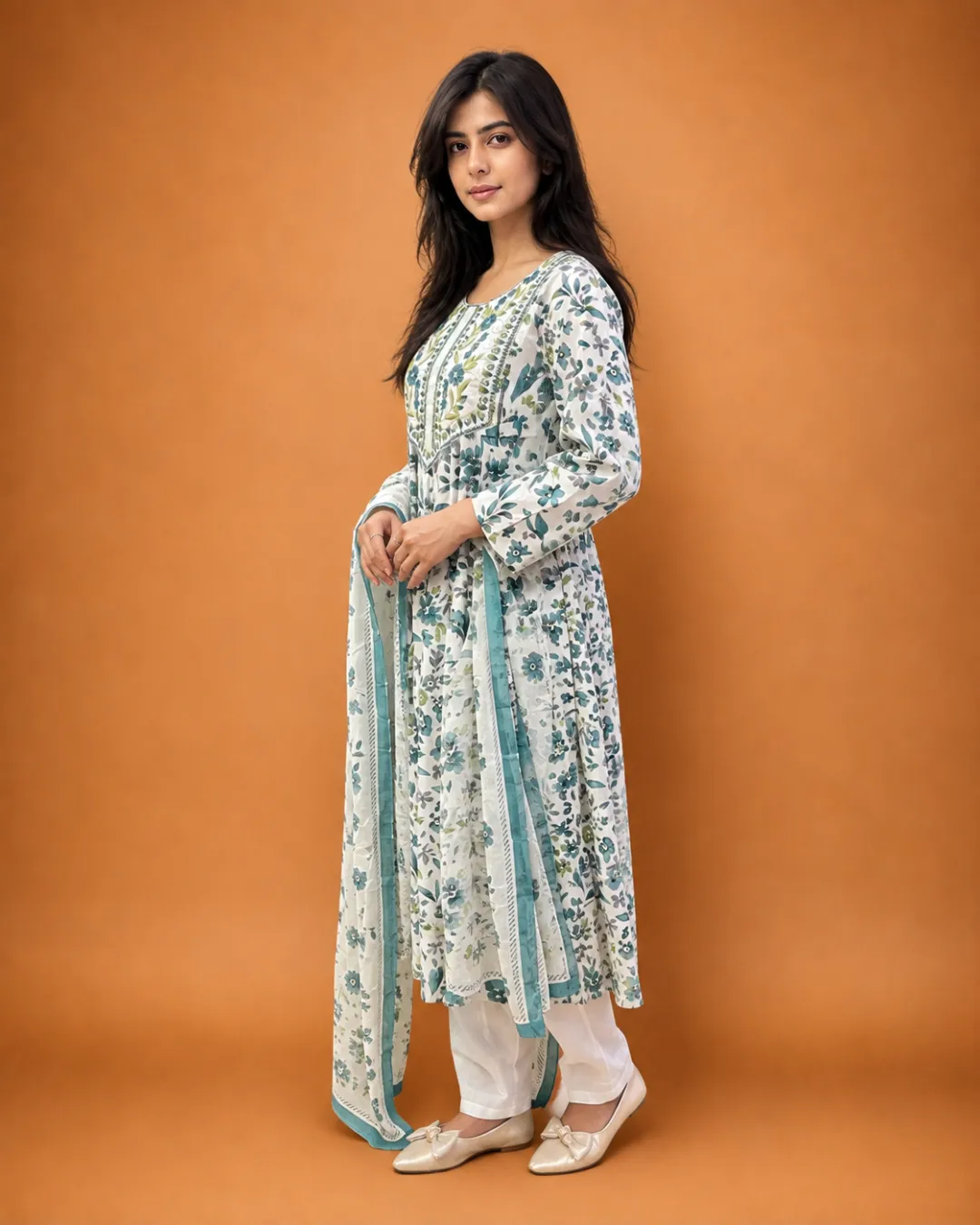 Printed Cotton Suit Set - Image 3